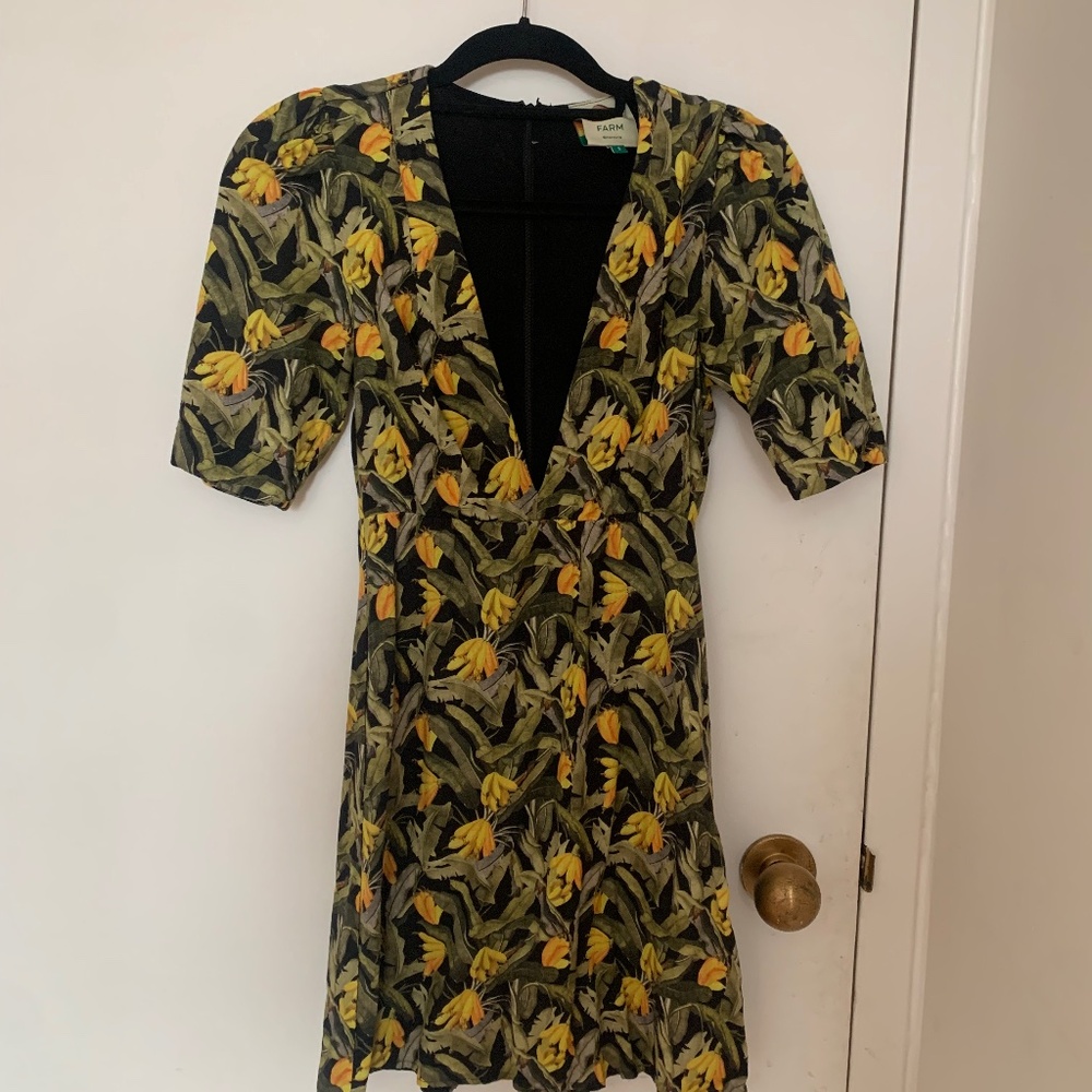 Farm Rio Banana Mini Dress
